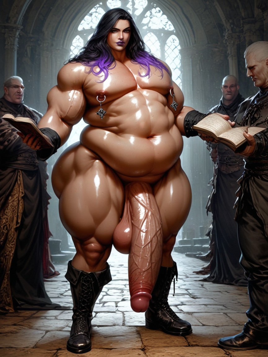 Oiled Skin, Palace, Black Nail Polish AI Gay Porn