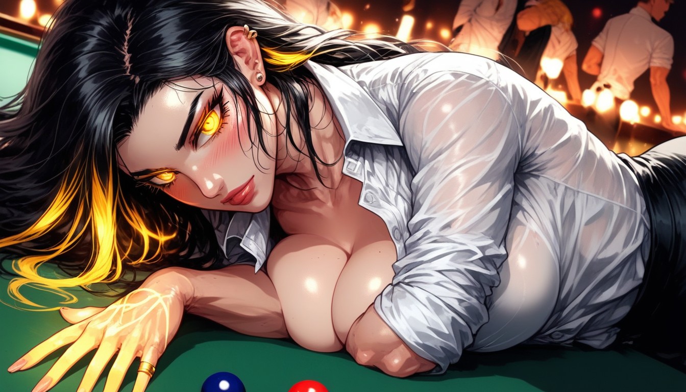 Large Breast, Poised For A Precise Shot, Bending Over Hentai AI Porn