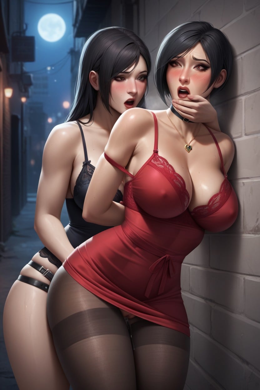 Tight Tube Dress, Alley Setting, 30+ Hentai AI Porn