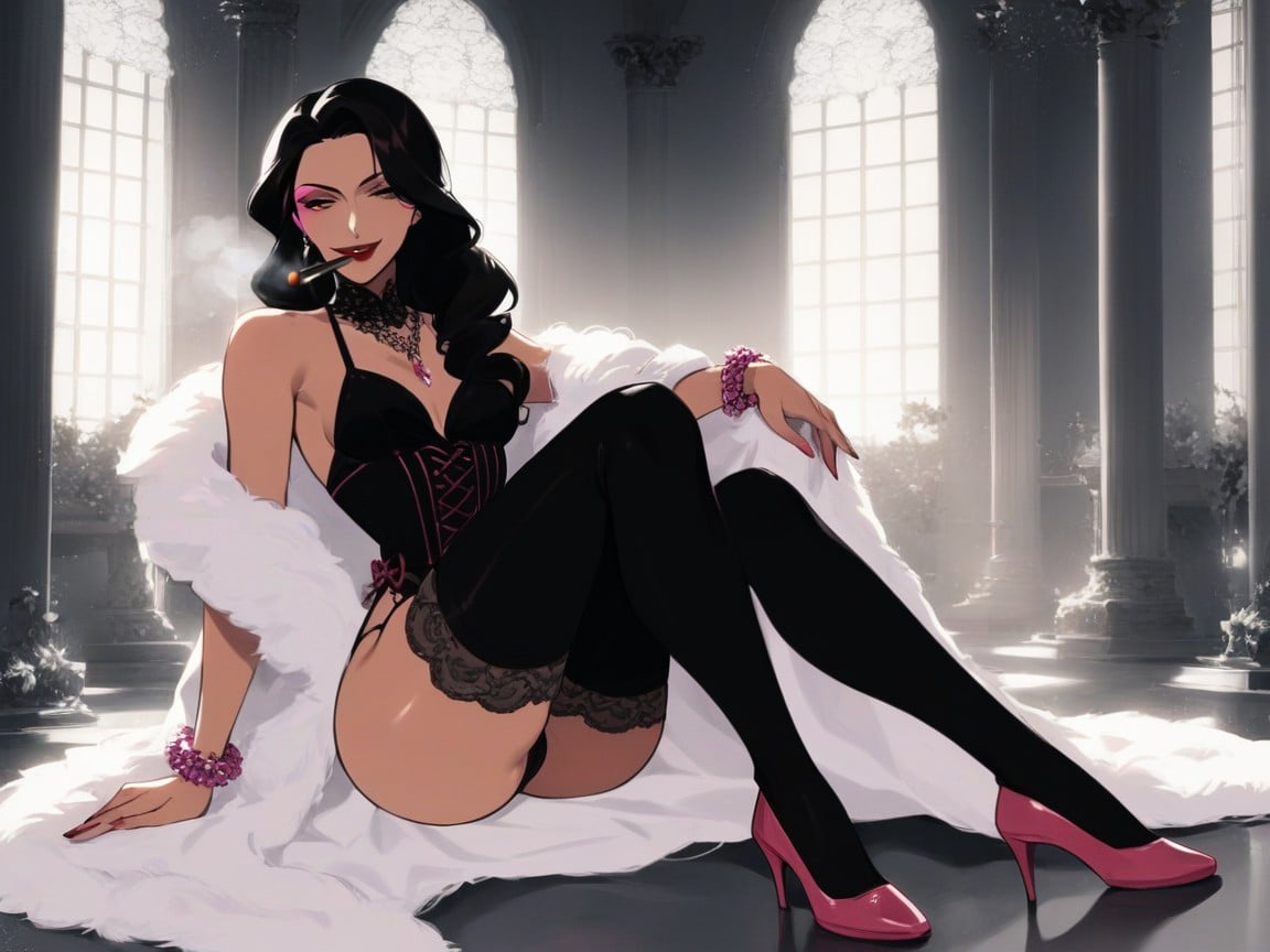 Mob Boss, Clothes Ultra Detailed, Diamond Bracelets AI Porn