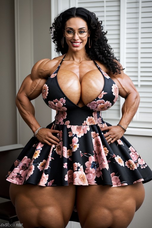 Extremely Muscular, Hyper Giantess Goddess, 18+ AI Porn