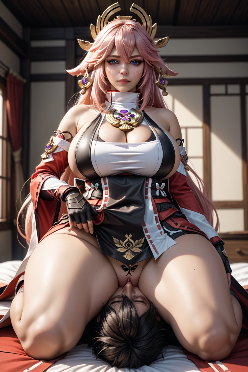 Cleavage, Spreading Legs, Facesitting AI Porn