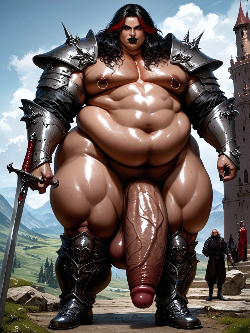Armor Gloves, Penis Bigger Than Body, Broad Shoulders AI Gay Porn