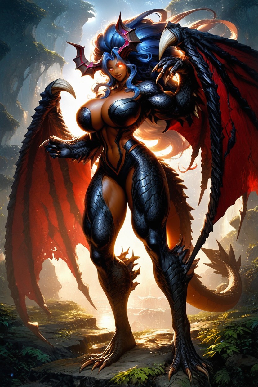 Black Scales On Arms, Kaiju Woman, 18+ Hentai AI Porn