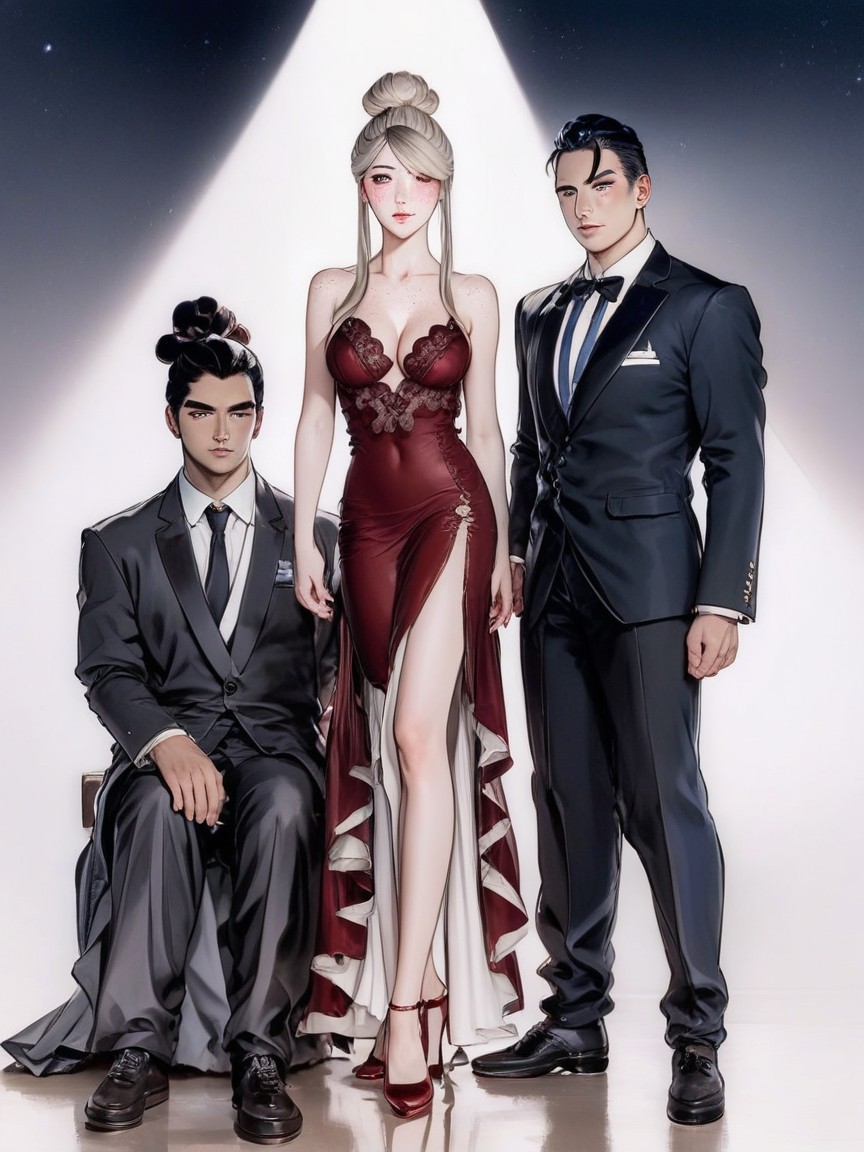 Red Dress, Dimly Lit, 20+ Hentai AI Porn