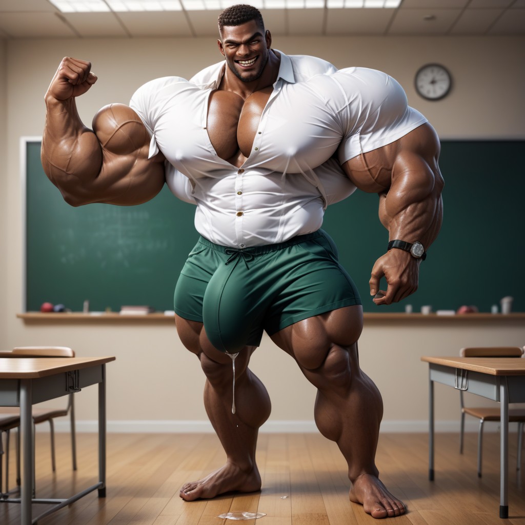 Erect Cock Bulging, White Shirt, Massive AI Gay Porn