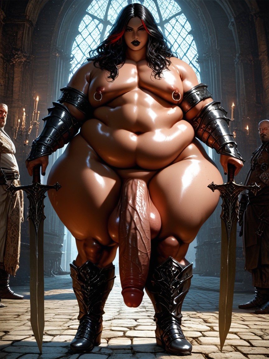Feminine Face, 1 Person, Medieval Fantasy Armor AI Gay Porn