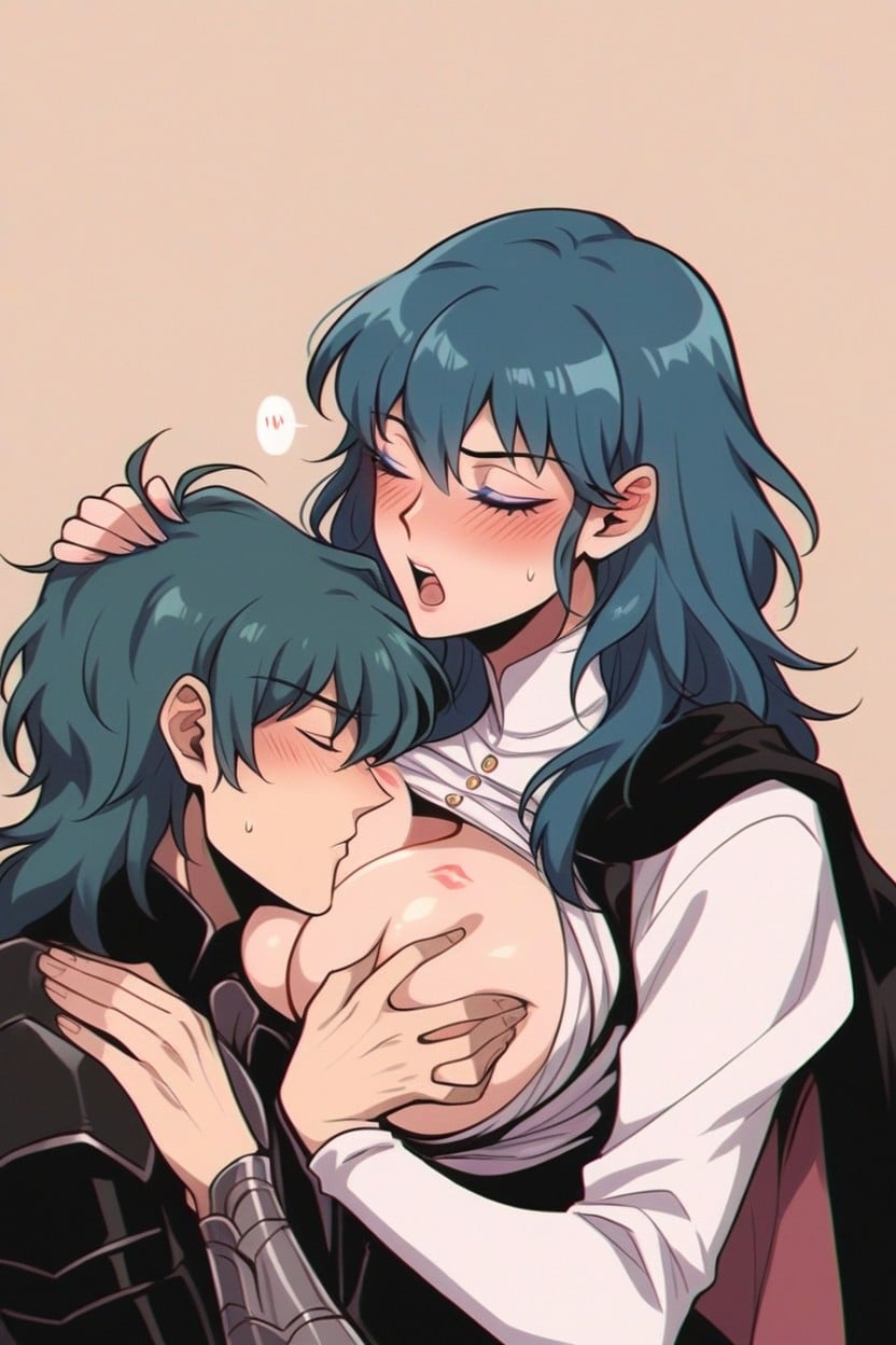 Man Uses Breasts As Pillows, Embarrassed , Byleth Gets Her Breasts Groped By Man Hentai AI Porn