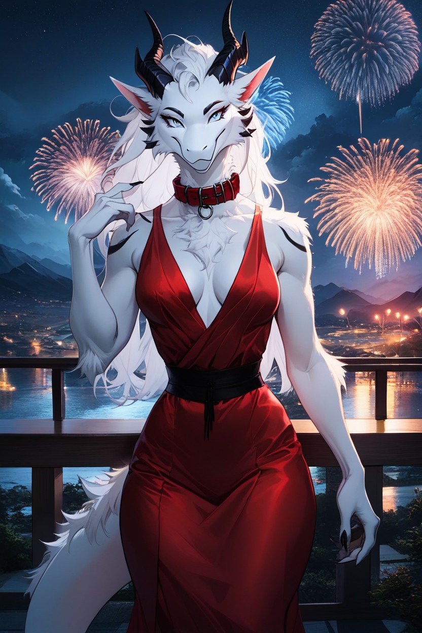 Happy, White Fur, Night Furry AI Porn