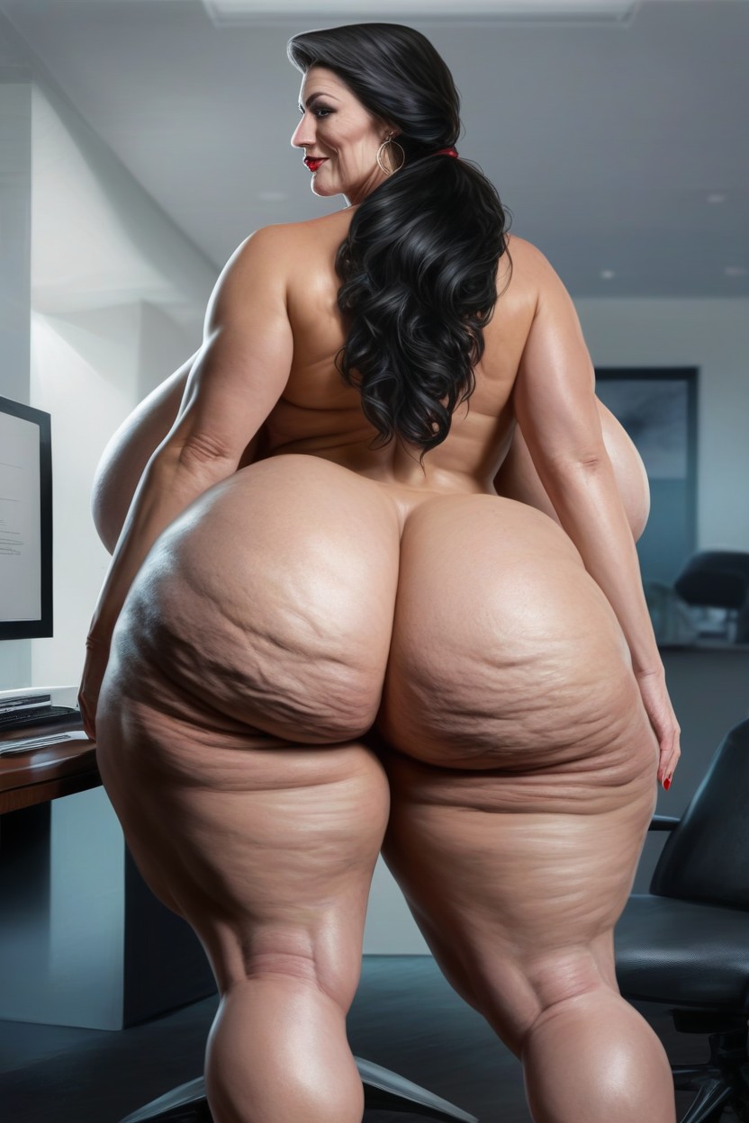 Super Thick Thighs, Massive Cellulite Fake Ass, Standing AI Porn