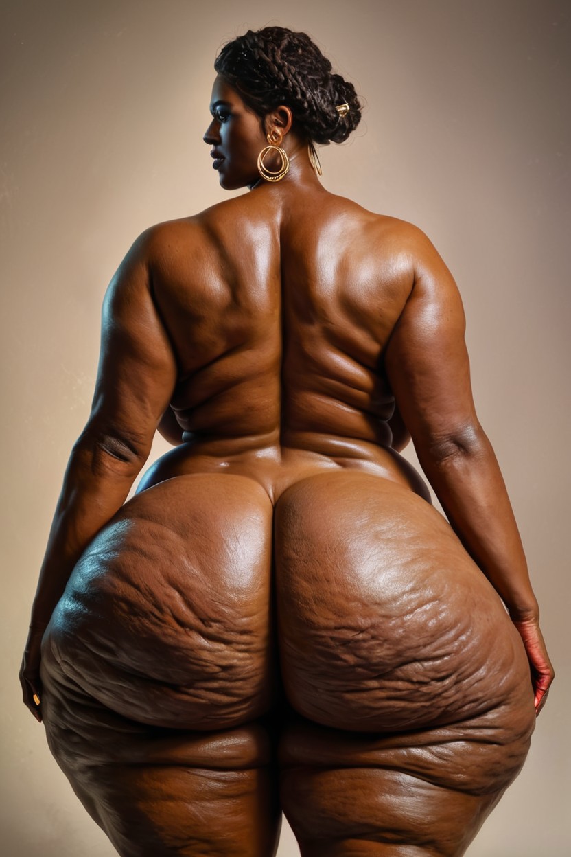 Extremely Enormous Fake Booty, Naked, Disproportionately Large Ass Porno indio IA