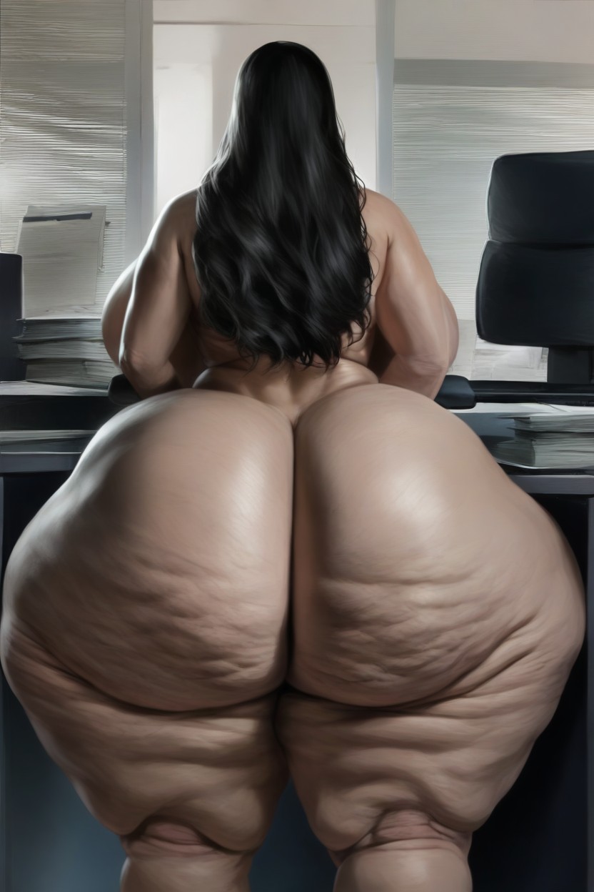 Cellulite, Extremely Large Ass, Round Ass AI Porn