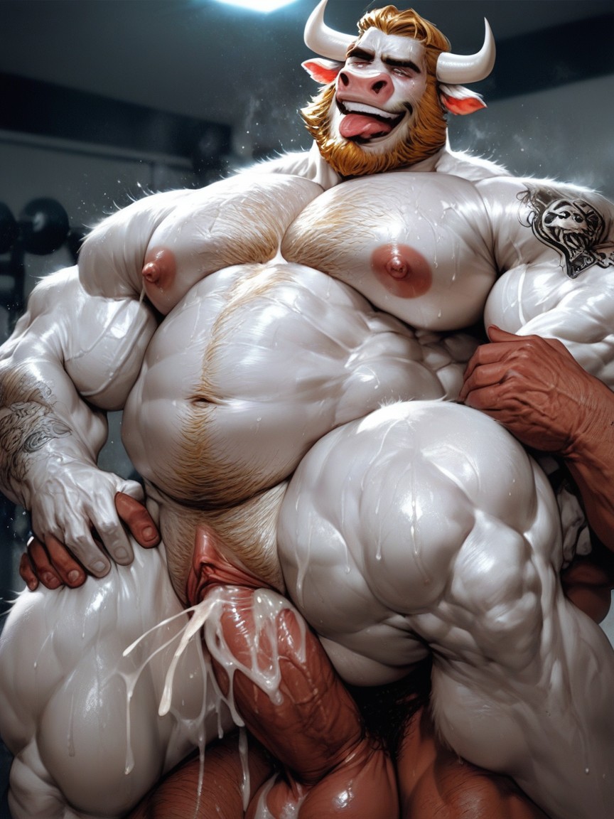 Big Body, Tattoo, Bodybuilder AI Gay Porn
