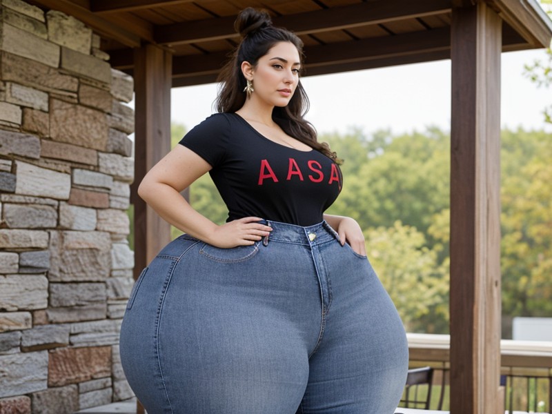 Long Length Hair, Bottomheavy, Wide Giant Hips AI Porn