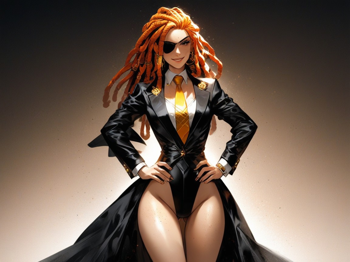 Rounded Breast Width, Black Business Suit, Rounded Thighs 라틴 AI 야짤