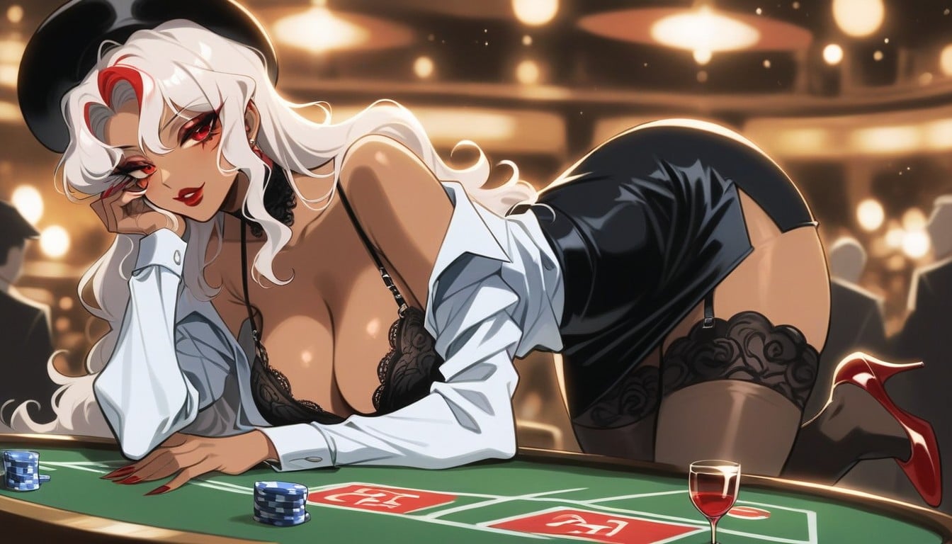 Dark Skin, Suit Skirt, Dark Tan Skin Hentai AI Porn