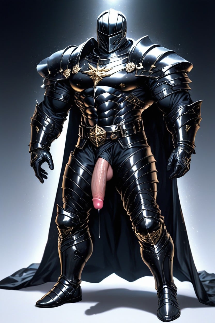 Standing Boldly Like A Hero, Exposed Penis, Dynamic Pose Porno gay IA