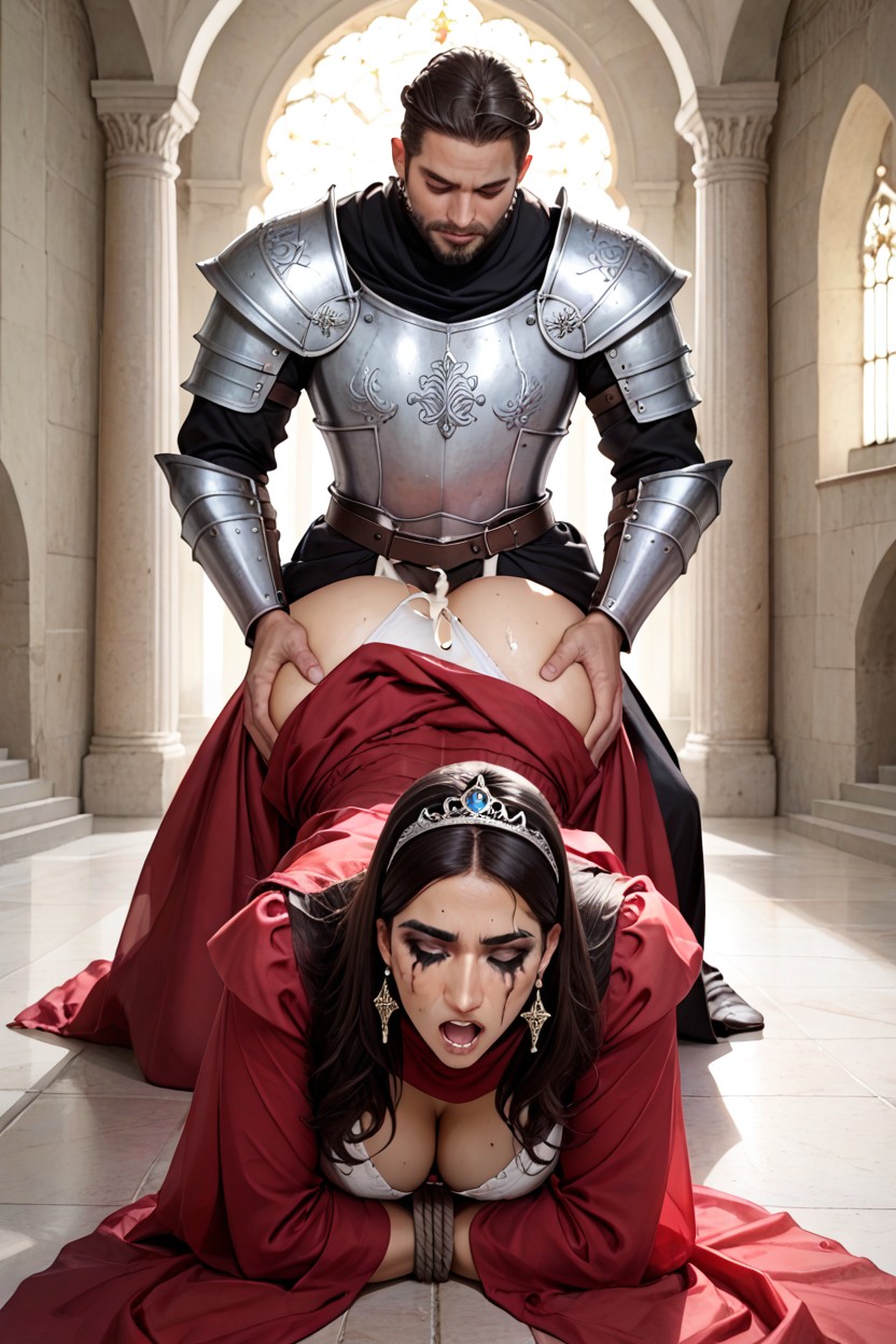 Man Holding Woman Down, Pronebone, Woman Wearing Tiara AI Porn
