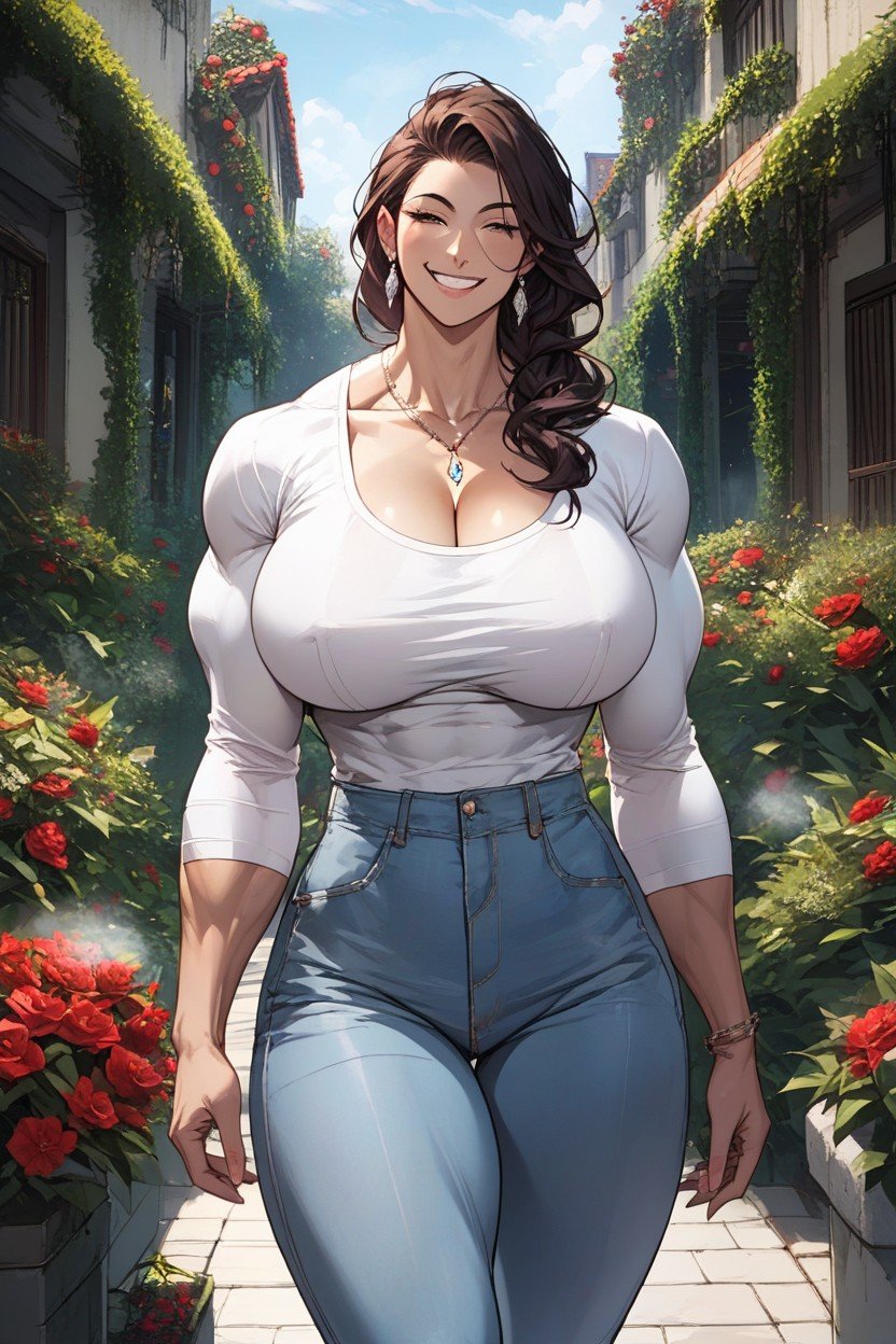 Muscular, Large Chest, Big BreastsPorno IA Hentai