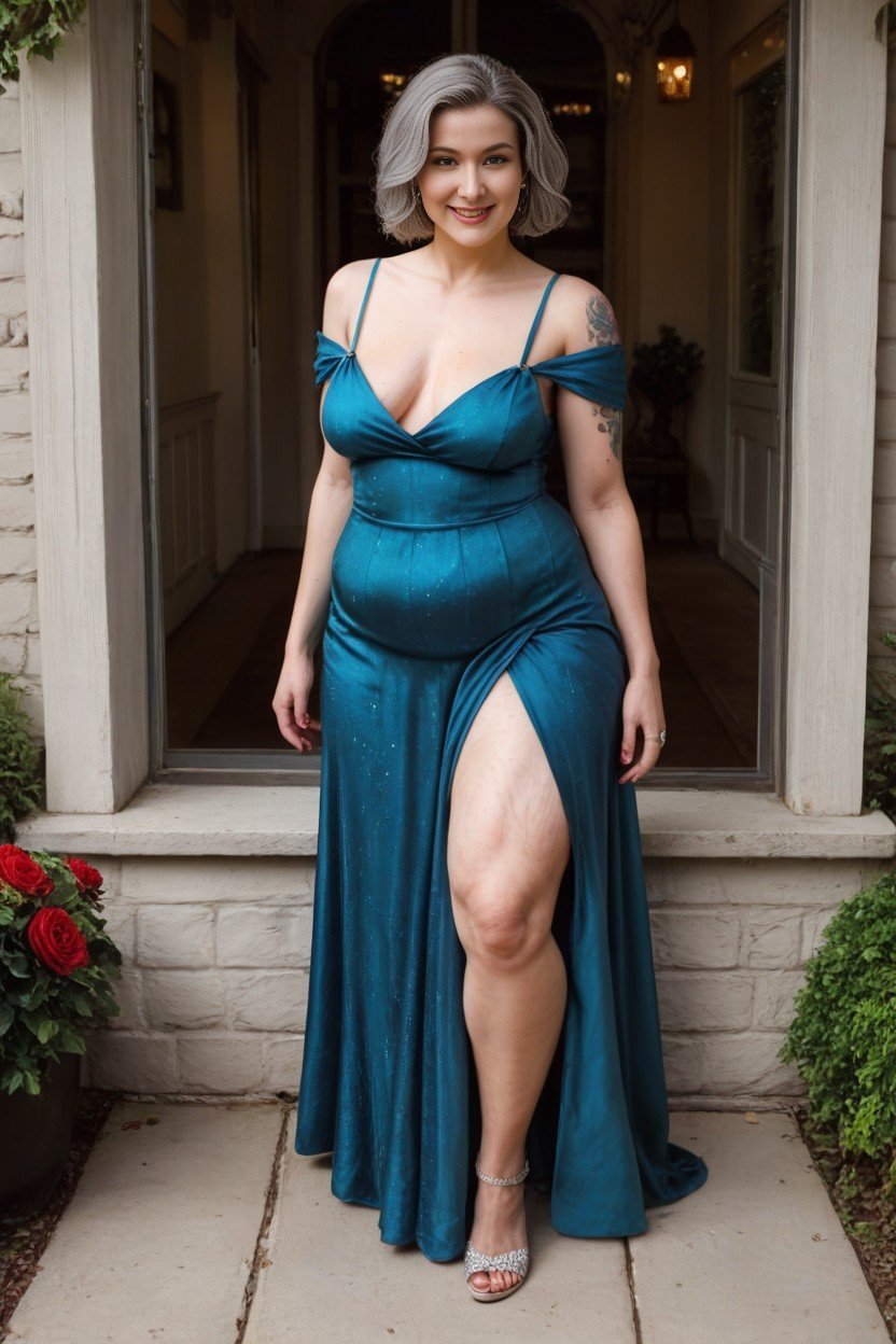 Bridesmaid Dress, Veranda Outdoors, Full BodyFurry KI Porno