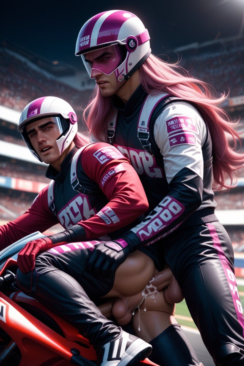 Gay Anal Sex, Magenta Hair, Two Motocross BikersAI同性恋黄片