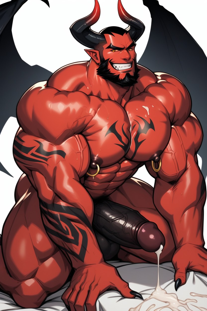 Huge Legs, Cum Chest, Smirk AI Gay Porn