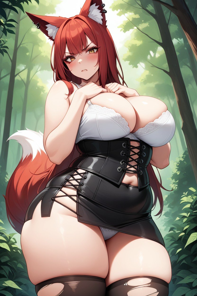 Big Ass, Fox Ears, Nervoso Hentai IA pornografia