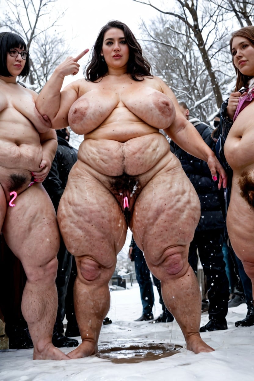 Liquid All Around, Cellulite, Giant Clitoris BBW AI Porn