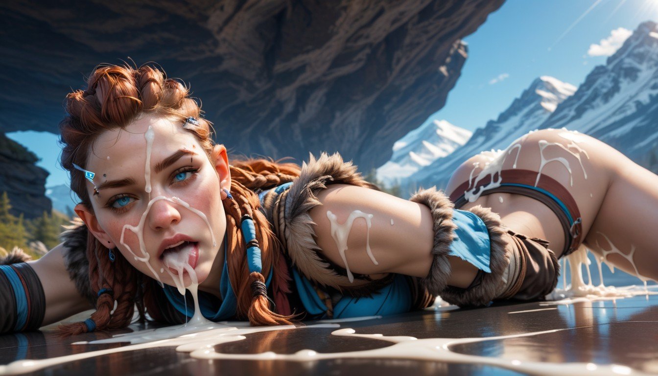 Aloy From Horizon Zero Dawn, Looking At Viewer, ウエストショットファーリーAIポルノ