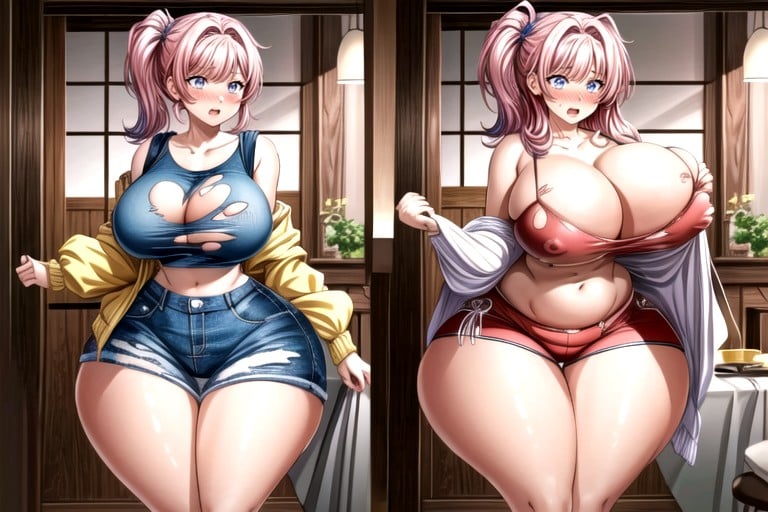 She Has Absurdly Unreal Hyper Gargantuan Sized Fat Boobs, Then And Now Comparison Side By Side Of Her Much More Hyper Enlarged Pawg Fattened Hourglass Body Figure, Unreal Absurdly Hyper Gargantuan Fat Expanding Swelling Enlarging Larger BoobsPorno IA Hentai