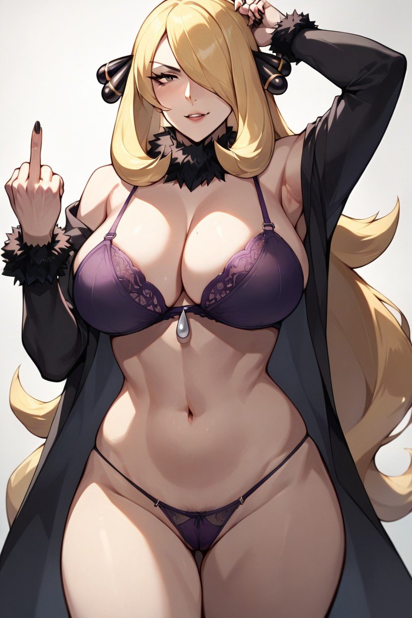 Cynthia From Pokemon, Satisfied, 18+ Furry AI Porn