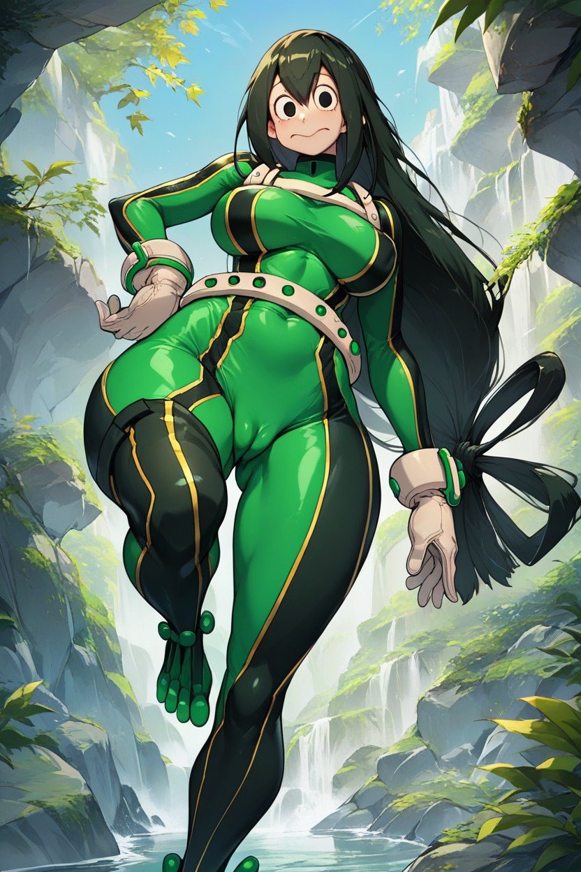 Large Hips, Tsuyu Asui, LeotardPorno IA Furry