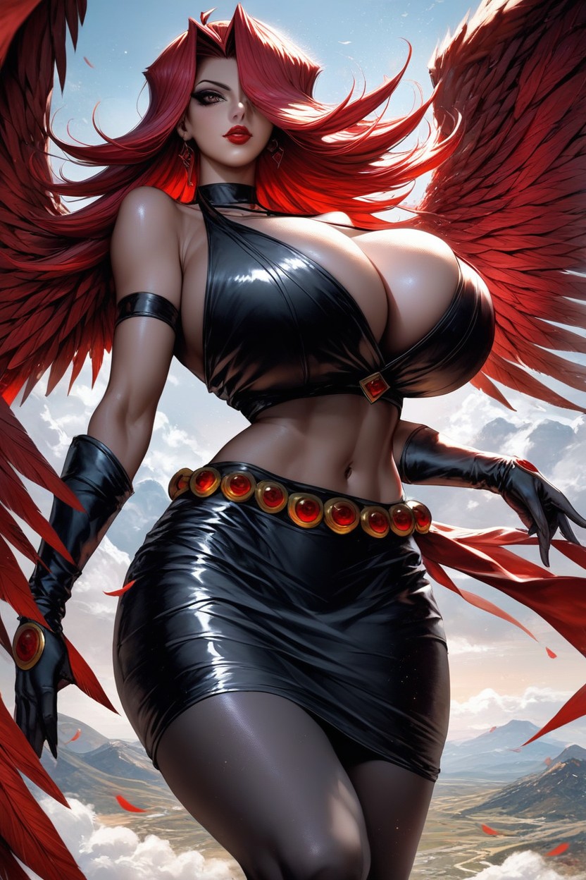Long Black Biker Gloves, Add Detail, Exposed Navel Hentai AI Porn