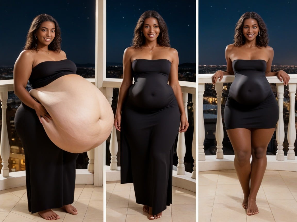 Peito Pequeno, Multiple Veiws Of Weight Gain, Gigantic Vore Belly Pornografia peluda com IA