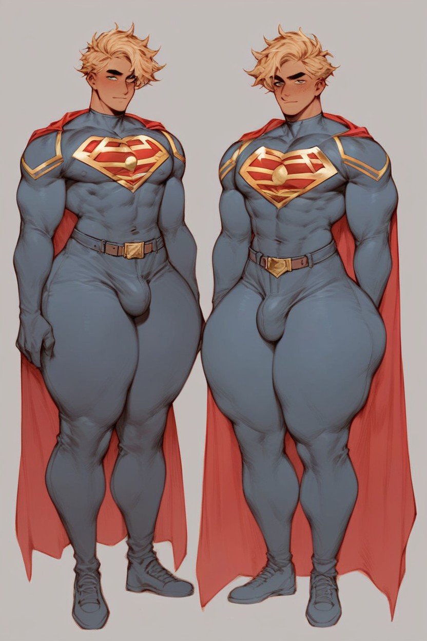 Várias Visões, Super Heroi, Bunda Extremamente Grande Pornografia gay com IA