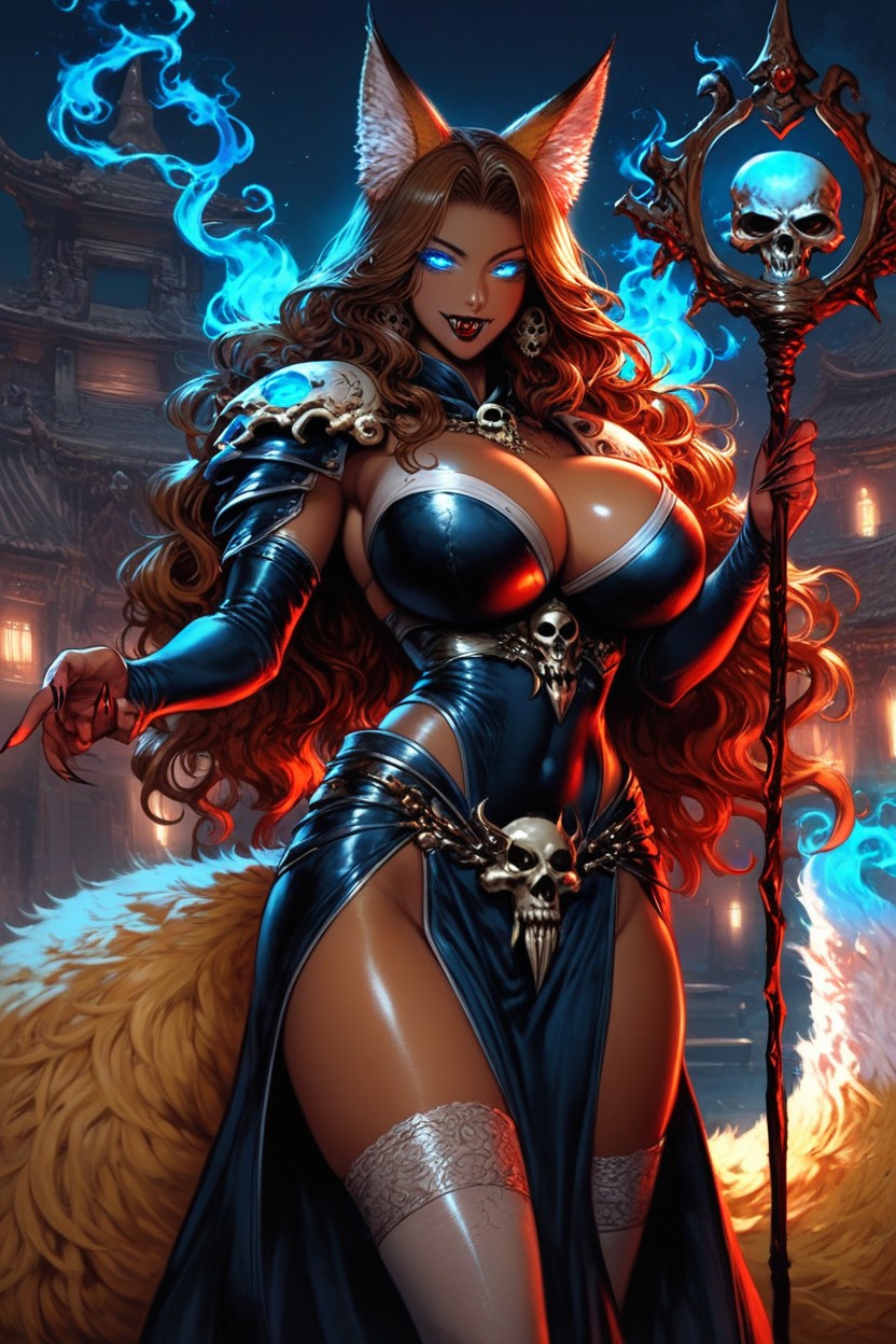 Fox Woman, Big Ass, Temple Hentai AI Porn