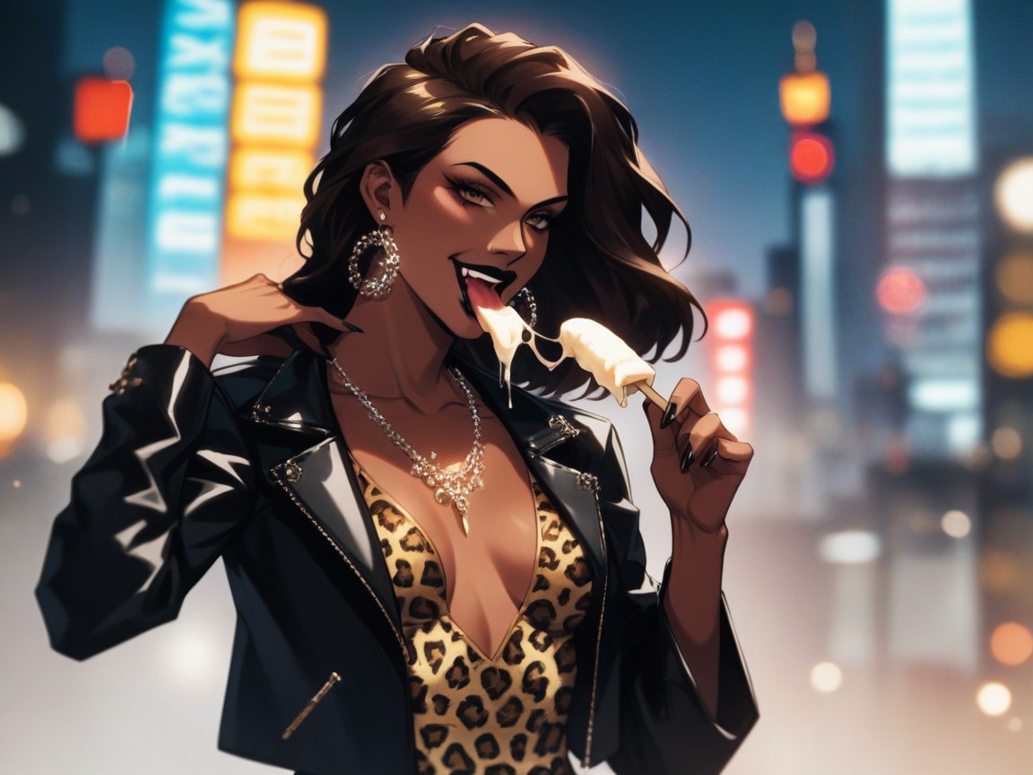 Hips Wider Than Shoulders, Slicked Brunette Hair, Happy AI Porn