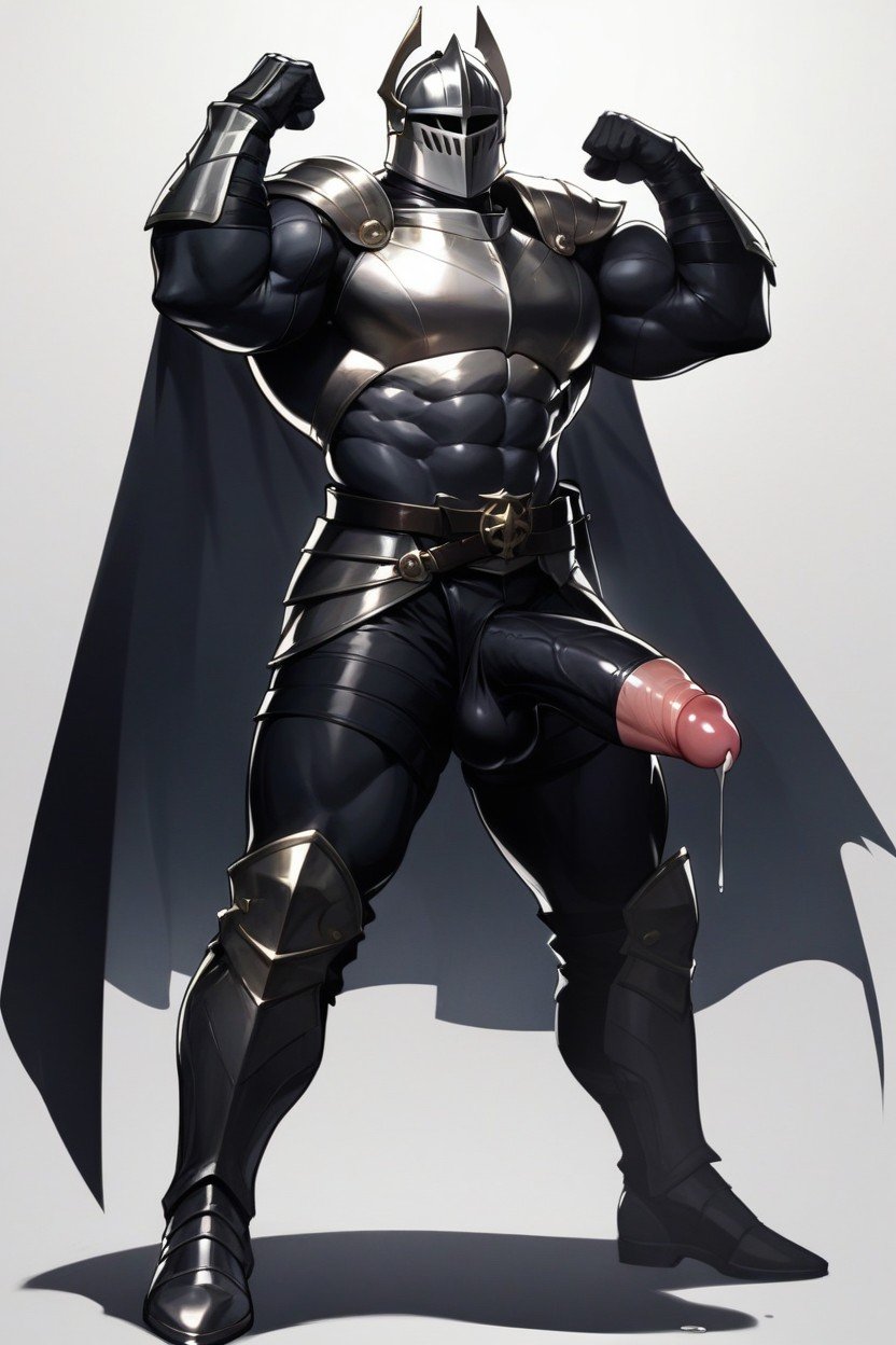 Dynamic Pose, One Person, Black Armor BeltPorno gay IA