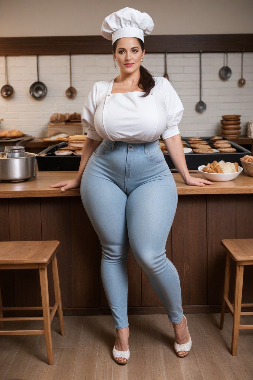 30+, Wide Hips, Chef Hat게이 AI 포르노