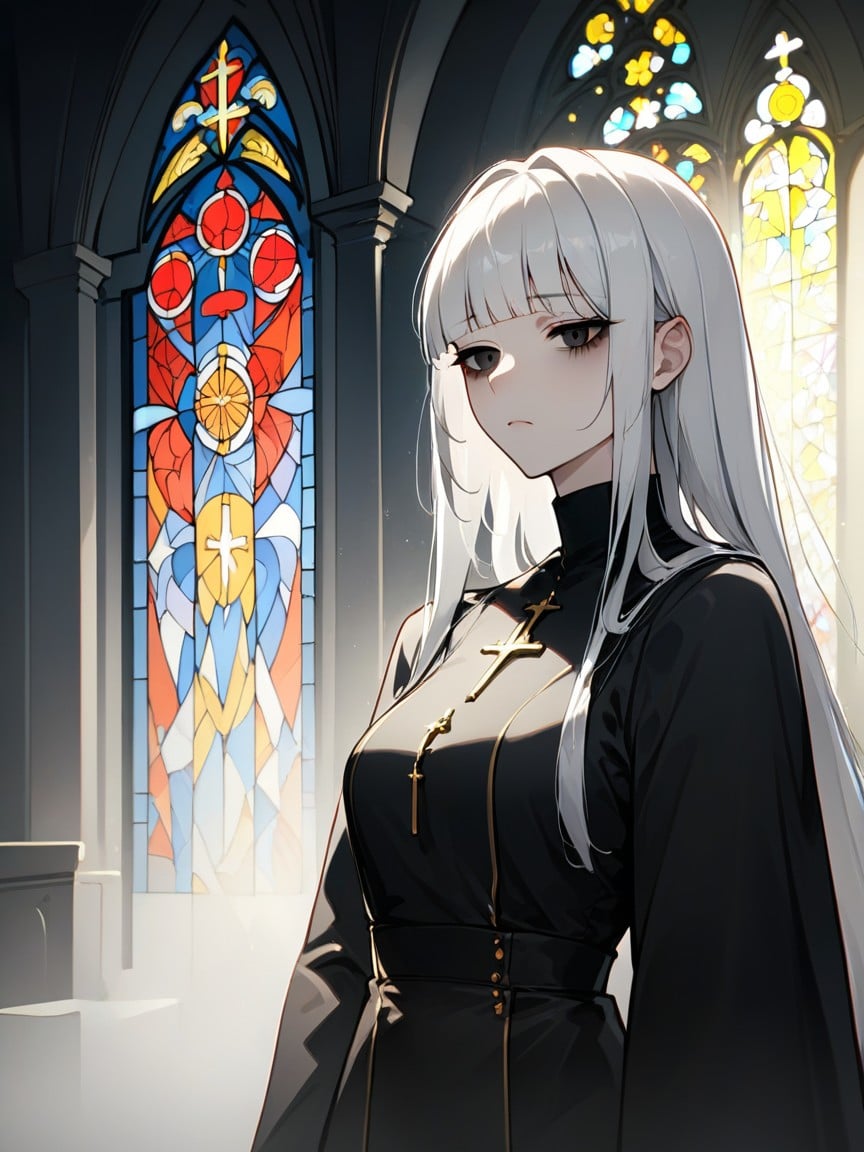 18+, Priests Woman, Priests Costume Hentai IA pornografia