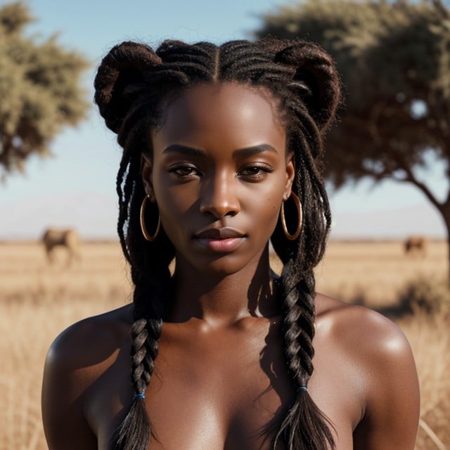 18+, Black Mamba, Long Braided HairPorno shemale IA