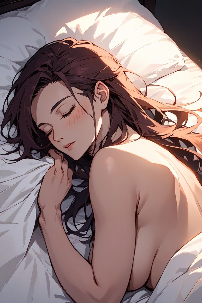 Sleeping On Bed, 18+, 침대쉬메일 AI 포르노