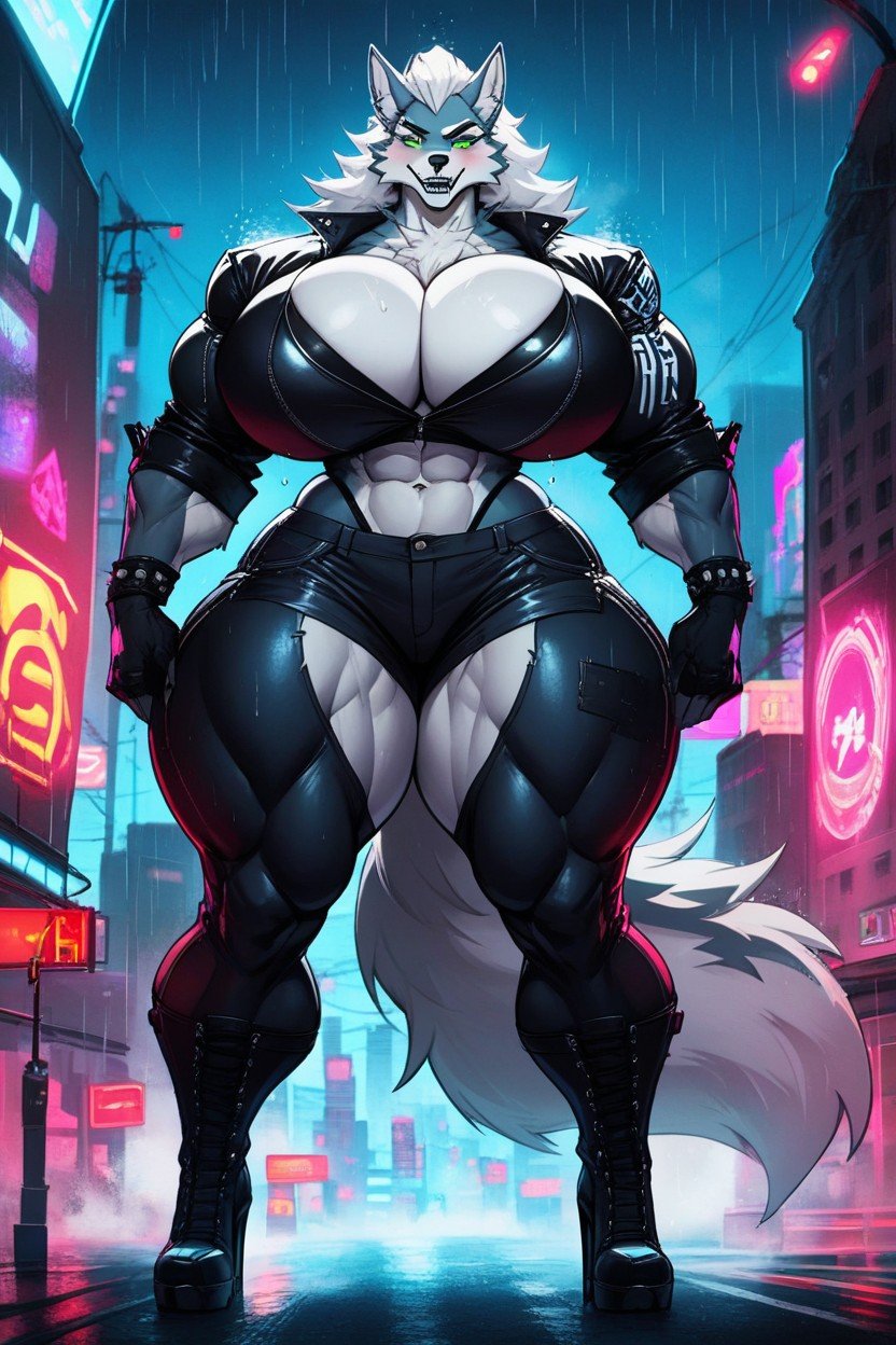 Taller Than Buildings, Bubble Butt, Front View Furry AI Porn