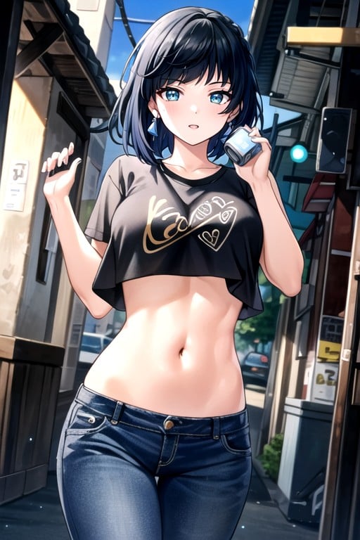 18+, Top Cropped, Camiseta Gráfica Hentai IA pornografia