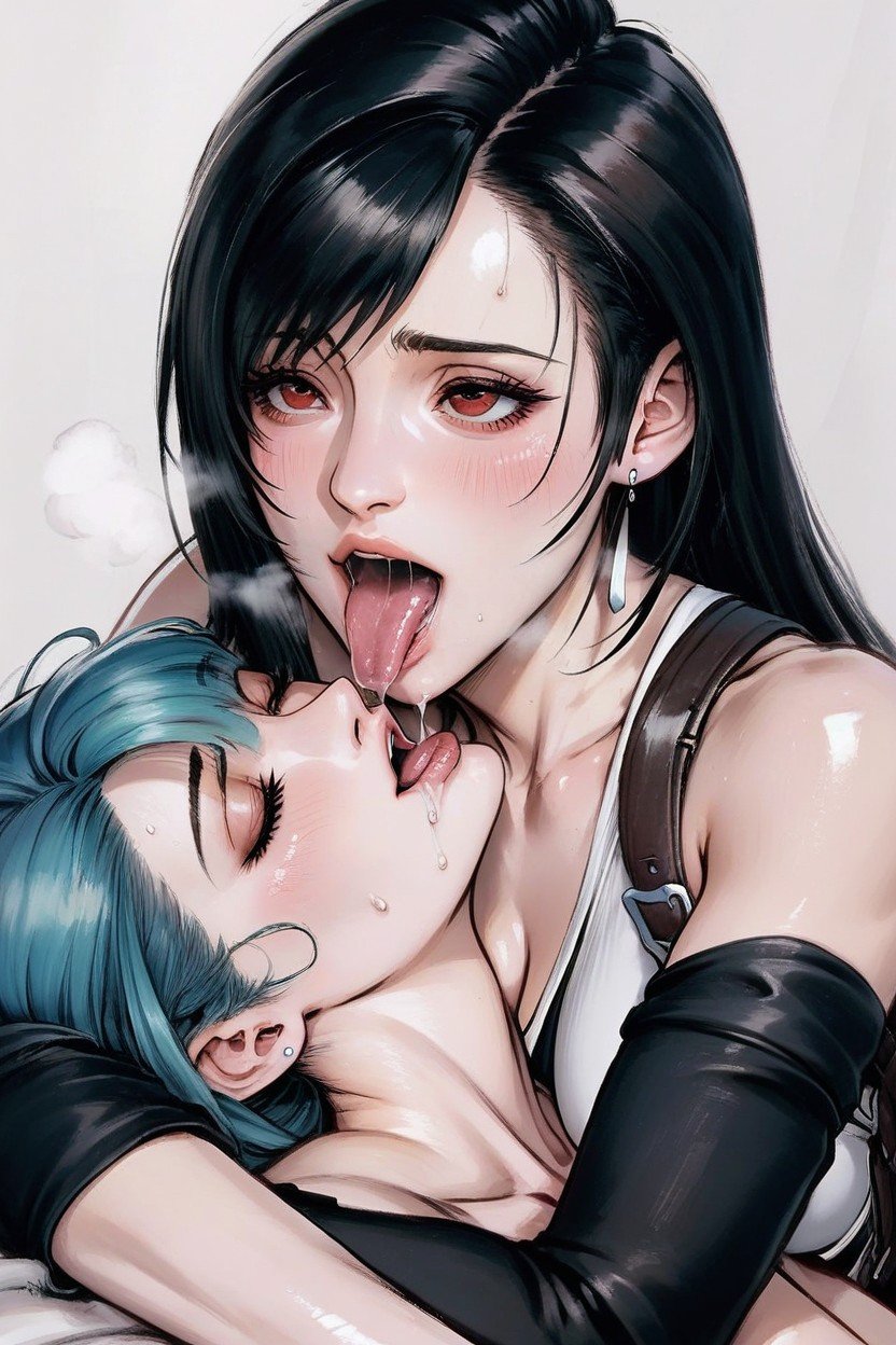 Tifa And Bulma, Steam, 18+Porno IA Hentai