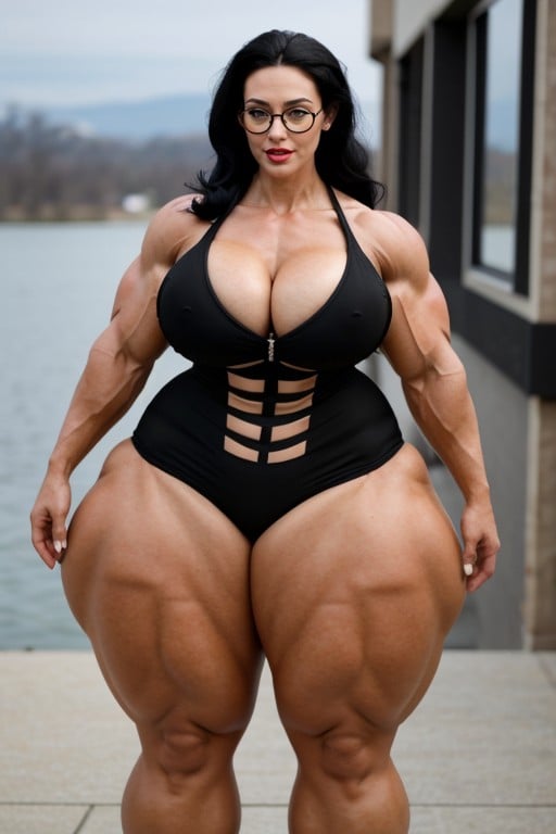 Gigantic Muscles, Eyeliner, Bunda Extremamente Grande Hentai IA pornografia