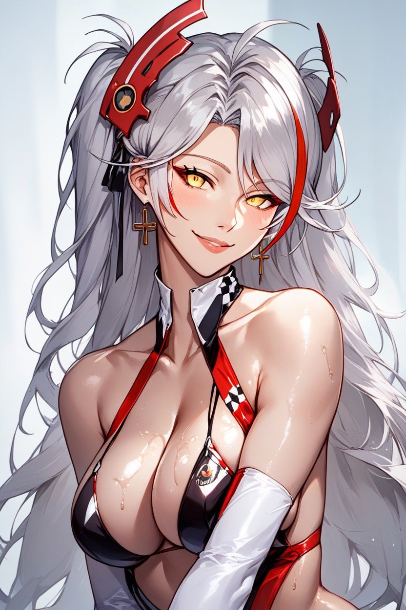 Anime Style, Seductive Smile, Yellow Eyes Furry AI Porn