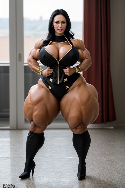 Steroids, Gigantic Muscles, NerdPorno IA transsexuelle