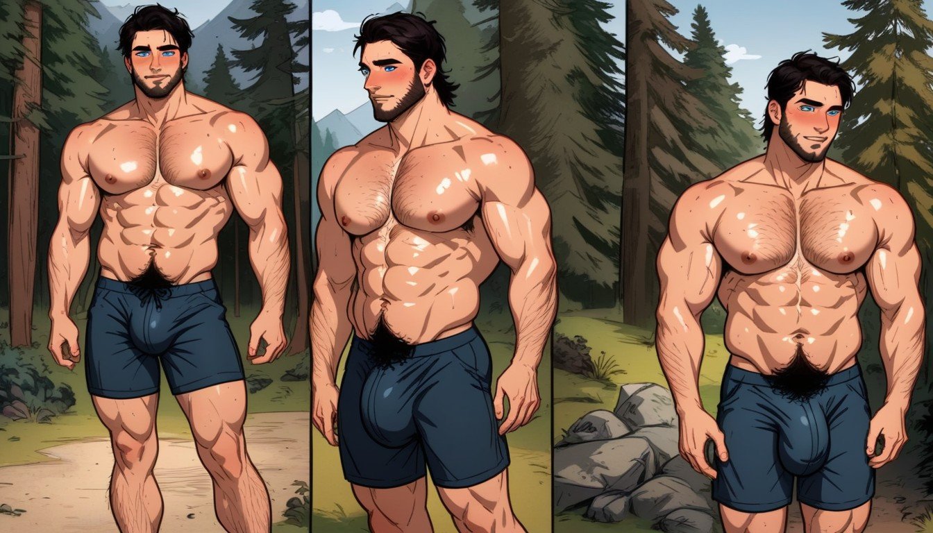 Hyper Realistic, Full Bulge Trial Shorts, MuscleAI同性戀黃片