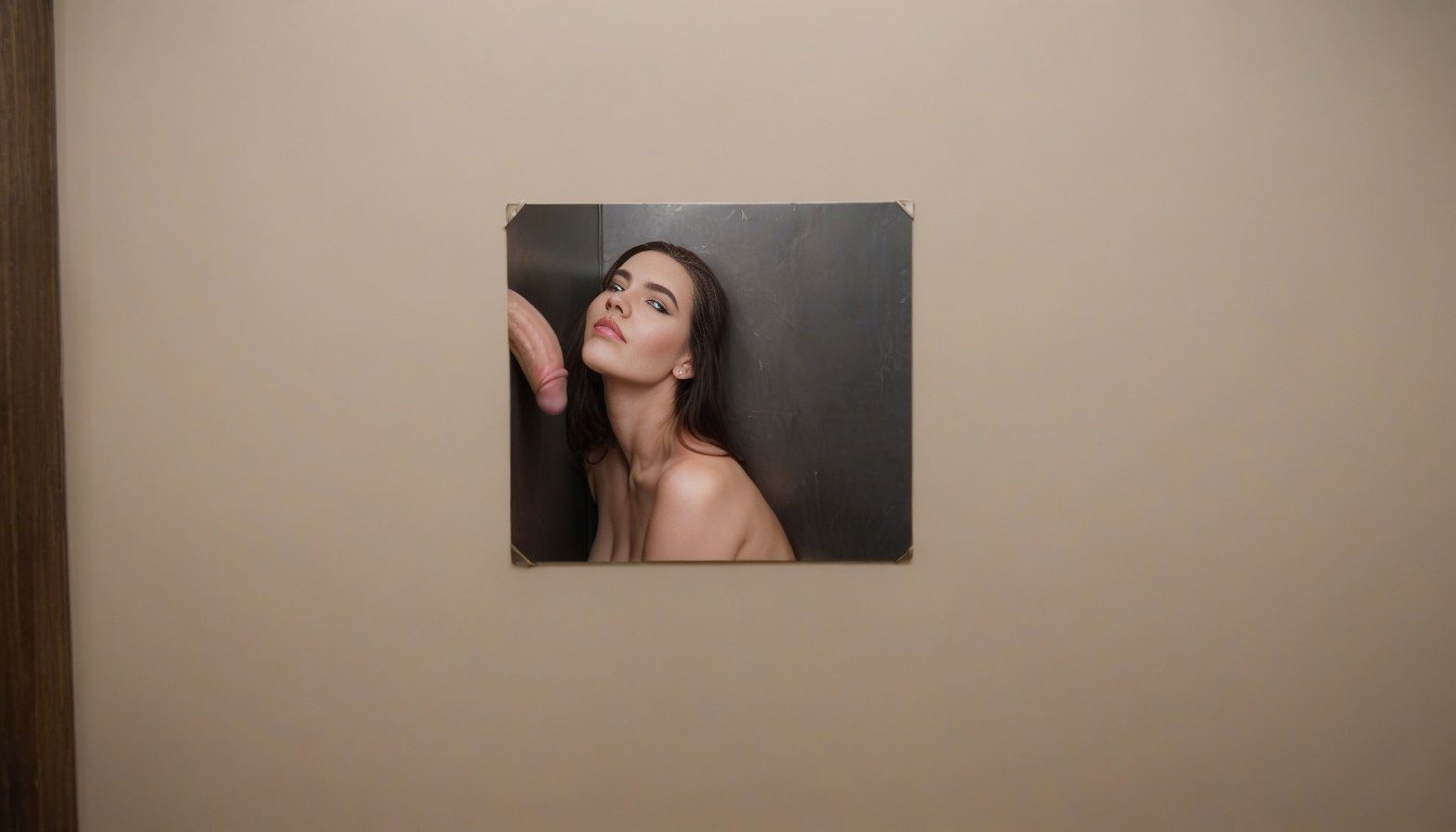 Bending Over, Naked Man Sitting Under Her, View From Below Shemale AI Porn